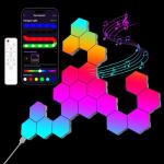 20 Pack RGB Hexagon LED Wall Lights for Gaming