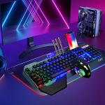Wireless Rainbow Backlit Gaming Keyboard and Mouse