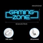 RuCvixkt Neon Gaming Zone Sign for Gamer Room