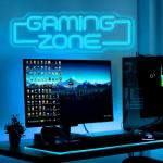 RuCvixkt Neon Gaming Zone Sign for Gamer Room