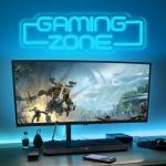 RuCvixkt Neon Gaming Zone Sign for Gamer Room