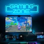 RuCvixkt Neon Gaming Zone Sign for Gamer Room