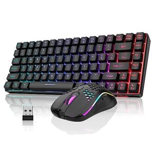 RedThunder K84 Wireless Rainbow Backlit Keyboard-Mouse Set
