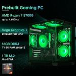 ALCPOK AMD Ryzen 7 Gaming Desktop PC 16GB RAM