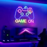Neon Gamer Sign for Game Room Decor
