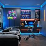 Neon Gamer Sign for Game Room Decor