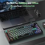 TECKNET 75% RGB Gaming Keyboard with Volume Control