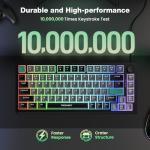 TECKNET 75% RGB Gaming Keyboard with Volume Control