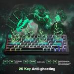 TECKNET 75% RGB Gaming Keyboard with Volume Control