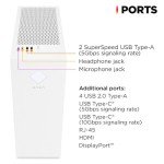 HP OMEN 25L Gaming Desktop, 6-Core AMD Ryzen 5 5600G Processor, NVIDIA GeForce GTX 1660 Super, White Lighting CPU Cooler, Wi-Fi 6, HDMI, DisplayPort, KB&Mouse, Windows 11 Home (32GB RAM | 1TB SSD)