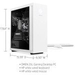 HP OMEN 25L Gaming Desktop, 6-Core AMD Ryzen 5 5600G Processor, NVIDIA GeForce GTX 1660 Super, White Lighting CPU Cooler, Wi-Fi 6, HDMI, DisplayPort, KB&Mouse, Windows 11 Home (32GB RAM | 1TB SSD)
