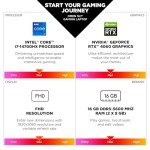 HP OMEN 16 inch Laptop, FHD 144Hz Display, Intel Core i7-14700HX, 16 GB RAM, 512 GB SSD, NVIDIA GeForce RTX 4060 GPU (8 GB Dedicated), Windows 11 Home, 16-ae0009nr (2024)