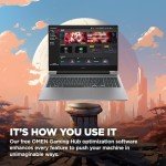 HP OMEN 16 inch Laptop, FHD 144Hz Display, Intel Core i7-14700HX, 16 GB RAM, 512 GB SSD, NVIDIA GeForce RTX 4060 GPU (8 GB Dedicated), Windows 11 Home, 16-ae0009nr (2024)