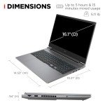 HP OMEN 16 inch Laptop, FHD 144Hz Display, Intel Core i7-14700HX, 16 GB RAM, 512 GB SSD, NVIDIA GeForce RTX 4060 GPU (8 GB Dedicated), Windows 11 Home, 16-ae0009nr (2024)