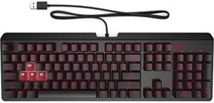OMEN Encoder Mechanical Gaming Keyboard - Cherry MX Red Keys Switches, LED Backlit, USB Wired, Anti-ghosting, Full N-Key Rollover, Compatible Windows 10, XBOX for PC Gamers - 6YW76AA (Renewed)