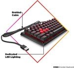 OMEN Encoder Mechanical Gaming Keyboard - Cherry MX Red Keys Switches, LED Backlit, USB Wired, Anti-ghosting, Full N-Key Rollover, Compatible Windows 10, XBOX for PC Gamers - 6YW76AA (Renewed)