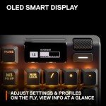 SteelSeries Apex Pro HyperMagnetic Gaming Keyboard — Adjustable Actuation — OLED Screen — RGB – USB Passthrough​