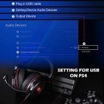 EKSA E900 Pro USB Gaming Headset for PC - Computer Headset with Detachable Noise Cancelling Mic, 7.1 Surround Sound, 50MM Driver - Headphones with Microphone for PS4/PS5, Xbox One, Laptop, Office