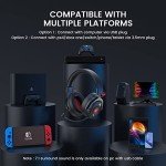 EKSA E900 Pro USB Gaming Headset for PC - Computer Headset with Detachable Noise Cancelling Mic, 7.1 Surround Sound, 50MM Driver - Headphones with Microphone for PS4/PS5, Xbox One, Laptop, Office