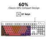 Snpurdiri 60% Wired Mini Gaming Keyboard