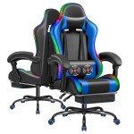 Furmax RGB Gaming Chair with Footrest & Massage