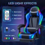 Furmax RGB Gaming Chair with Footrest & Massage
