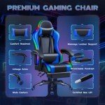 Furmax RGB Gaming Chair with Footrest & Massage