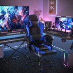 Shahoo Adjustable Gaming Chair with Footrest & Headrest