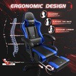 Shahoo Adjustable Gaming Chair with Footrest & Headrest