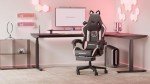 Cute Cat Ear Gaming Chair with Massage Support