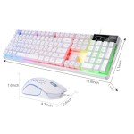 K1 RGB Gaming Keyboard and Mouse Combo (White)