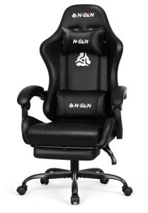N-GEN Gaming Chair with Footrest and Lumbar Support