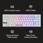 Higround Trailhead 65% Wired Gaming Keyboard - Snowstone