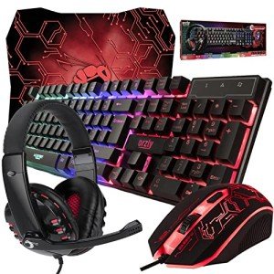 Orzly 4-in-1 Gaming Gear Bundle: Mouse, Keyboard, Headset