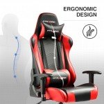 GTRACING Adjustable Ergonomic Gaming Chair - Red