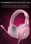 Syndesmos CM7002 RGB Gaming Headset - Light Pink