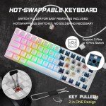 RK61 60% Mechanical Gaming Keyboard - Hot Swappable