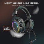 FIFINE 7.1 Surround Sound Gaming Headset with RGB