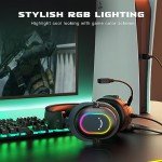 FIFINE 7.1 Surround Sound Gaming Headset with RGB