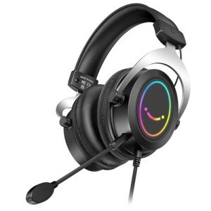 FIFINE RGB Gaming Headset with Noise-Cancelling Mic