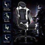 Ergonomic Gaming Chair with Lumbar Support and Footrest