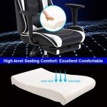 Ergonomic Gaming Chair with Lumbar Support and Footrest