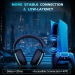 Gtheos 2.4GHz Wireless Gaming Headset - Black