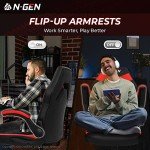 Ergonomic Gaming Chair with Lumbar Support, Red