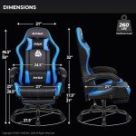 N-GEN Ergonomic Gaming Chair with Footrest - Blue
