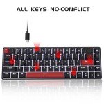 Compact 60% Mechanical Gaming Keyboard with LED Backlight