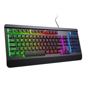 Acebaff RGB Gaming Keyboard with Wrist Rest
