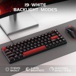 Compact 60% Mechanical Gaming Keyboard with LED Backlight