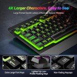 Acebaff RGB Gaming Keyboard with Wrist Rest