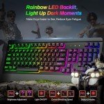 Acebaff RGB Gaming Keyboard with Wrist Rest